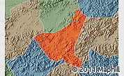 Political Map of Jiyun, semi-desaturated