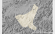 Shaded Relief Map of Jiyun, darken, desaturated