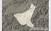 Shaded Relief Map of Jiyun, darken