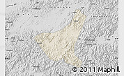 Shaded Relief Map of Jiyun, desaturated