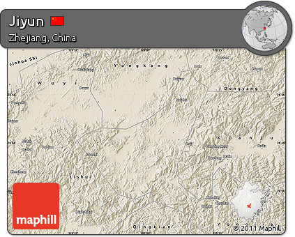 Shaded Relief Map of Jiyun