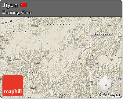 Shaded Relief Map of Jiyun