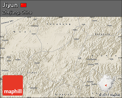 Shaded Relief Map of Jiyun