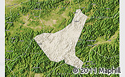 Shaded Relief Map of Jiyun, satellite outside