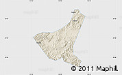 Shaded Relief Map of Jiyun, single color outside