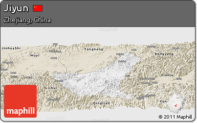 Classic Style Panoramic Map of Jiyun
