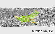 Physical Panoramic Map of Jiyun, desaturated