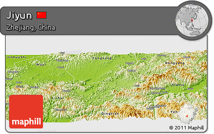 Physical Panoramic Map of Jiyun