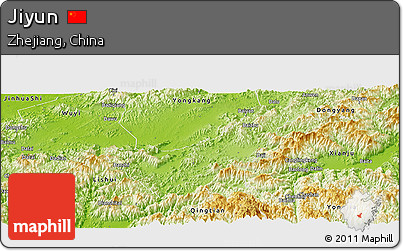 Physical Panoramic Map of Jiyun