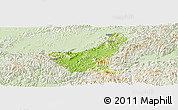 Physical Panoramic Map of Jiyun, lighten