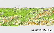 Physical Panoramic Map of Jiyun