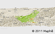 Physical Panoramic Map of Jiyun, shaded relief outside