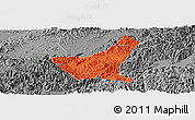 Political Panoramic Map of Jiyun, desaturated
