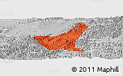 Political Panoramic Map of Jiyun, lighten, desaturated