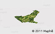 Satellite Panoramic Map of Jiyun, cropped outside