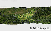 Satellite Panoramic Map of Jiyun, darken
