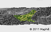 Satellite Panoramic Map of Jiyun, desaturated
