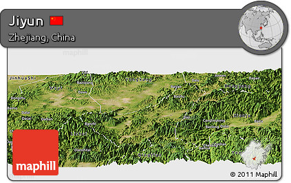 Satellite Panoramic Map of Jiyun