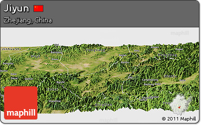 Satellite Panoramic Map of Jiyun