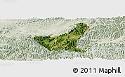 Satellite Panoramic Map of Jiyun, lighten