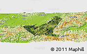 Satellite Panoramic Map of Jiyun, physical outside