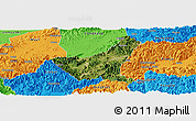 Satellite Panoramic Map of Jiyun, political outside