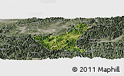 Satellite Panoramic Map of Jiyun, semi-desaturated
