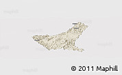 Shaded Relief Panoramic Map of Jiyun, cropped outside