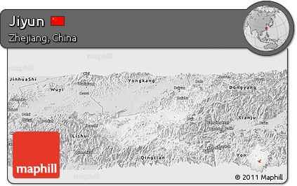Silver Style Panoramic Map of Jiyun