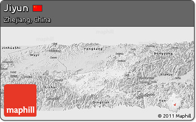 Silver Style Panoramic Map of Jiyun
