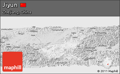 Silver Style Panoramic Map of Jiyun