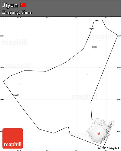 Blank Simple Map of Jiyun, cropped outside