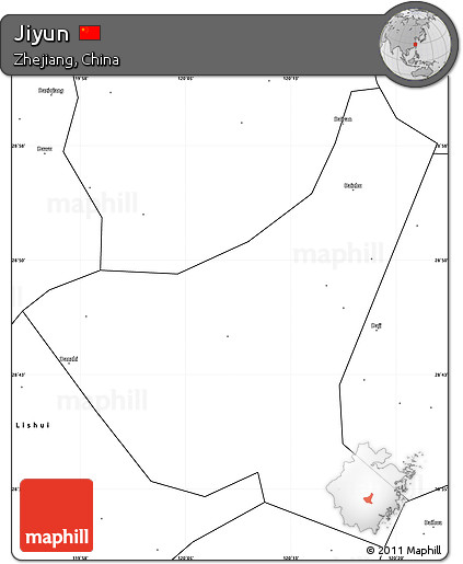 Blank Simple Map of Jiyun
