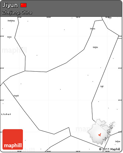 Blank Simple Map of Jiyun