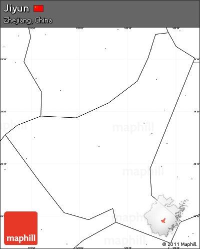 Blank Simple Map of Jiyun, no labels