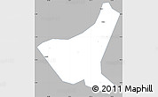 Gray Simple Map of Jiyun, single color outside