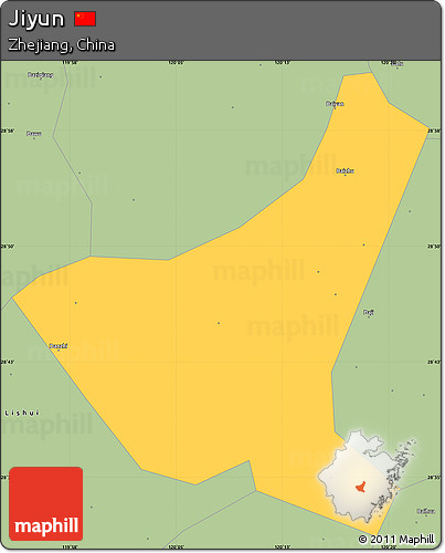 Savanna Style Simple Map of Jiyun