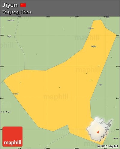 Savanna Style Simple Map of Jiyun