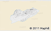 Classic Style 3D Map of Lanxi, single color outside