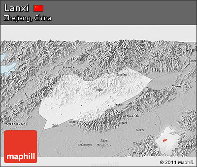 Gray 3D Map of Lanxi