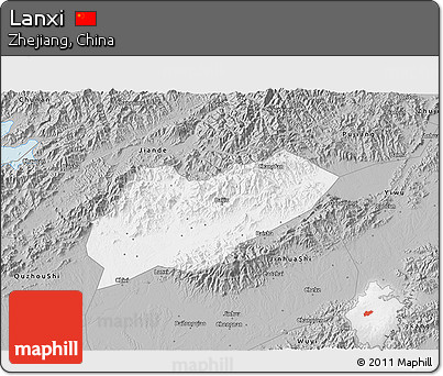 Gray 3D Map of Lanxi