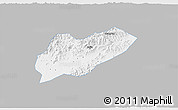Gray 3D Map of Lanxi, single color outside