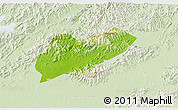Physical 3D Map of Lanxi, lighten