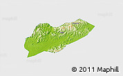 Physical 3D Map of Lanxi, single color outside