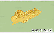 Savanna Style 3D Map of Lanxi, single color outside