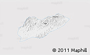 Silver Style 3D Map of Lanxi, single color outside