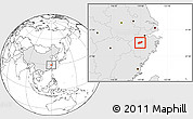Blank Location Map of Lanxi, highlighted country