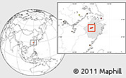 Blank Location Map of Lanxi, highlighted parent region