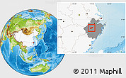 Physical Location Map of Lanxi, highlighted country, highlighted parent region