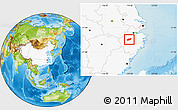 Physical Location Map of Lanxi, highlighted country